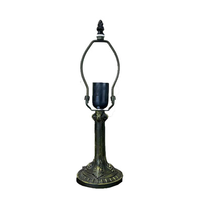 Traditional Tiffany Alloy Glass Dome Flower 1-Light Table Lamp For Bedside