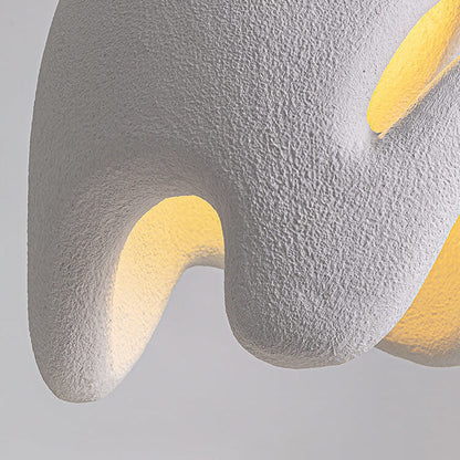 Modern Minimalist Creative Round Shell Cone Cream 1-Light Pendant Light