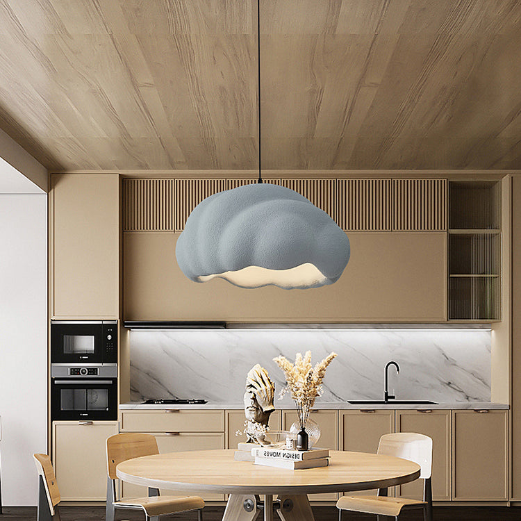 Modern Minimalist Round High-Density Polyethylene 1-Light Pendant Light For Bedroom