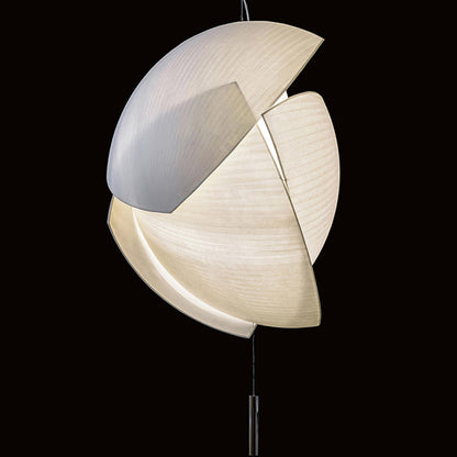 Contemporary Scandinavian Irregular Sail Fabric 3-Light Pendant Light For Living Room