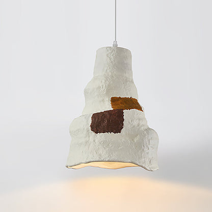 Contemporary Nordic Polystyrene Pudding Moon 1-Light Pendant Light For Dining Room