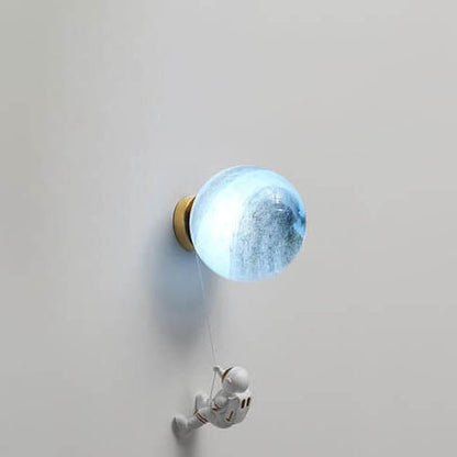 Creative Moon Astronaut 1-Light LED Wall Sconce Lamp