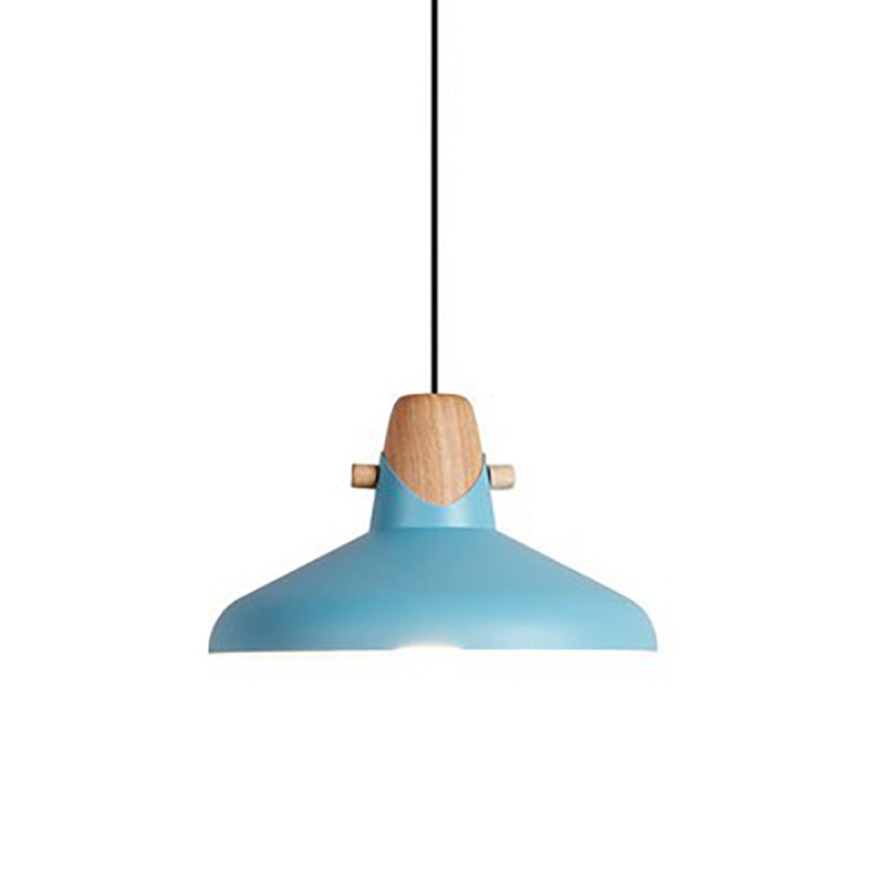 Nordic Minimalist Macaron Solid Color Ironwood 1-Light Pendant Light