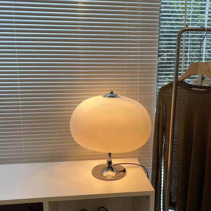 Modern Creamy White Ball Shade 3-Light Table Lamp