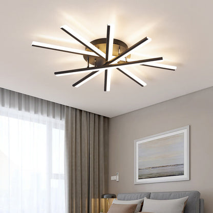 Nordic Creative Line 1灯 LED セミフラッシュマウントシーリングライト