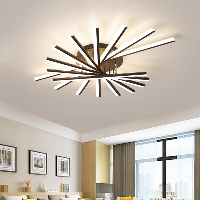 Nordic Creative Line 1灯 LED セミフラッシュマウントシーリングライト