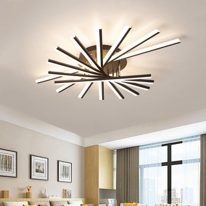 Nordic Creative Line 1灯 LED セミフラッシュマウントシーリングライト