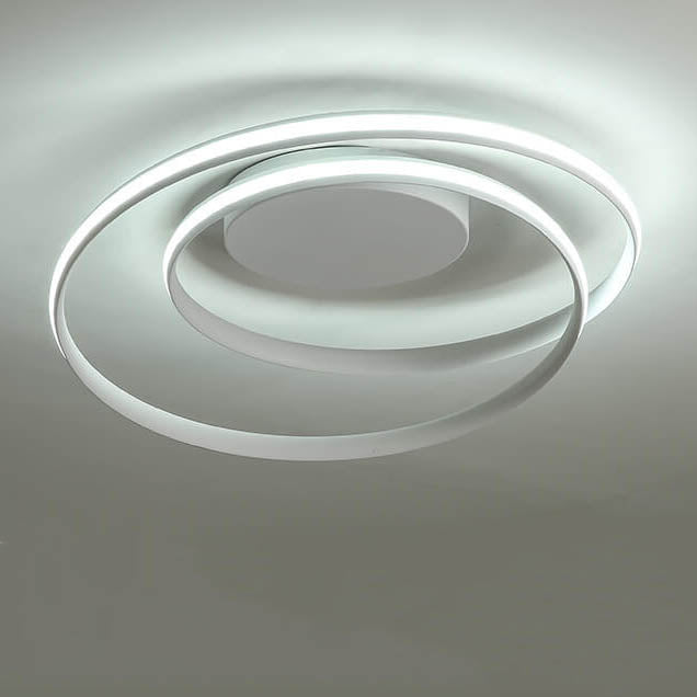 Modern Creative Circle Aluminum 1-Light LED Flush Mount Ceiling Light