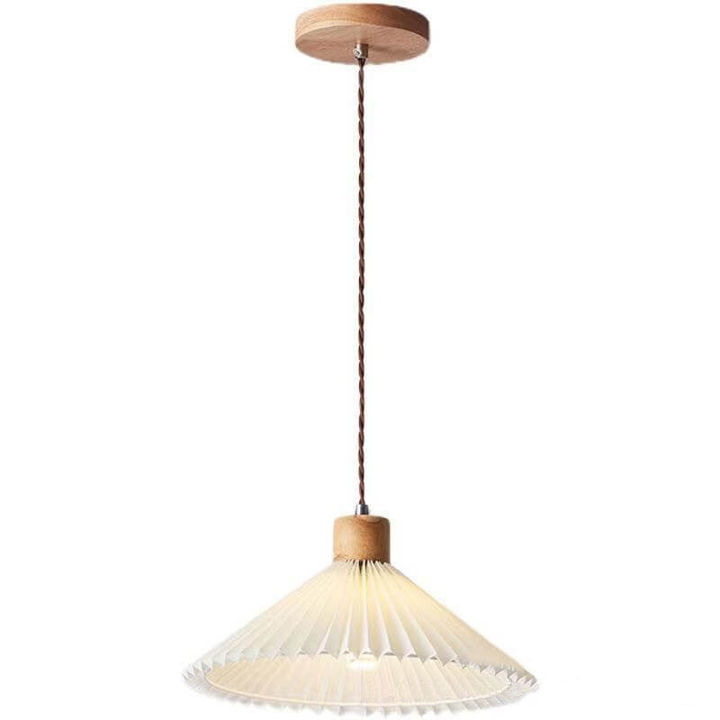 Nordic Minimalist Pleated Shade 1-Light Pendant Light
