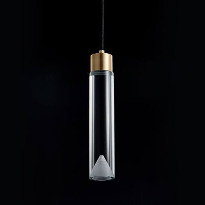 مصباح LED أسطواني من النحاس الكريستالي بتصميم عصري بسيط 