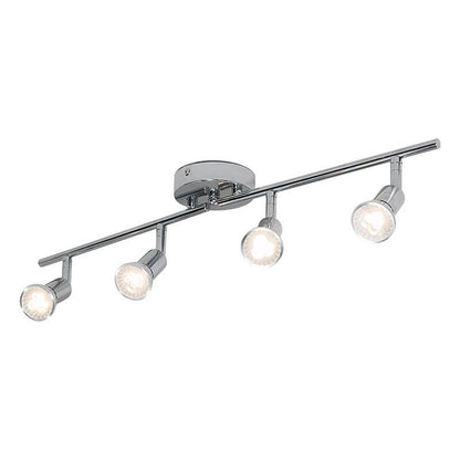 Simple Iron 4-Light Track Adjustable Spotlight Flush Mount Ceiling Light