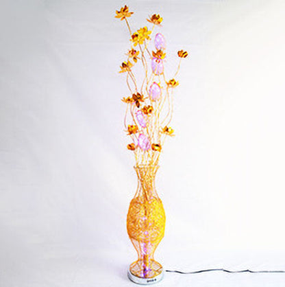 European Style Vase Flower Design Aluminum LED Standing Floor Lamp