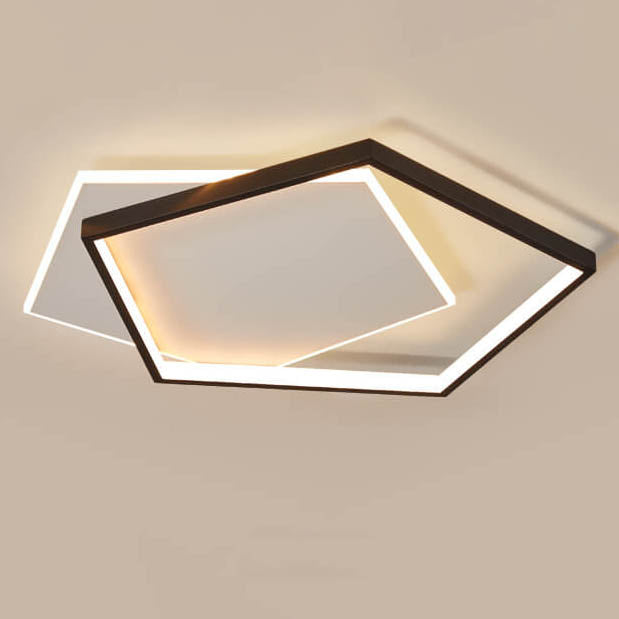 Modern Minimalist Pentagonal LED Flush Mount Ceiling Light
