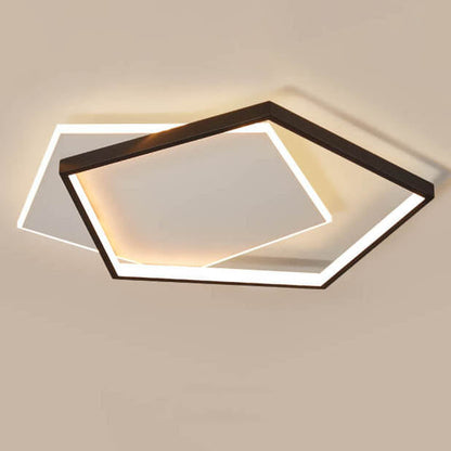 Modern Minimalist Pentagonal LED Flush Mount Ceiling Light