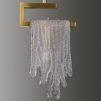 مصباح LED معلق من الزجاج النحاسي الفاخر الحديث 