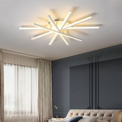 Nordic Creative Line 1灯 LED セミフラッシュマウントシーリングライト