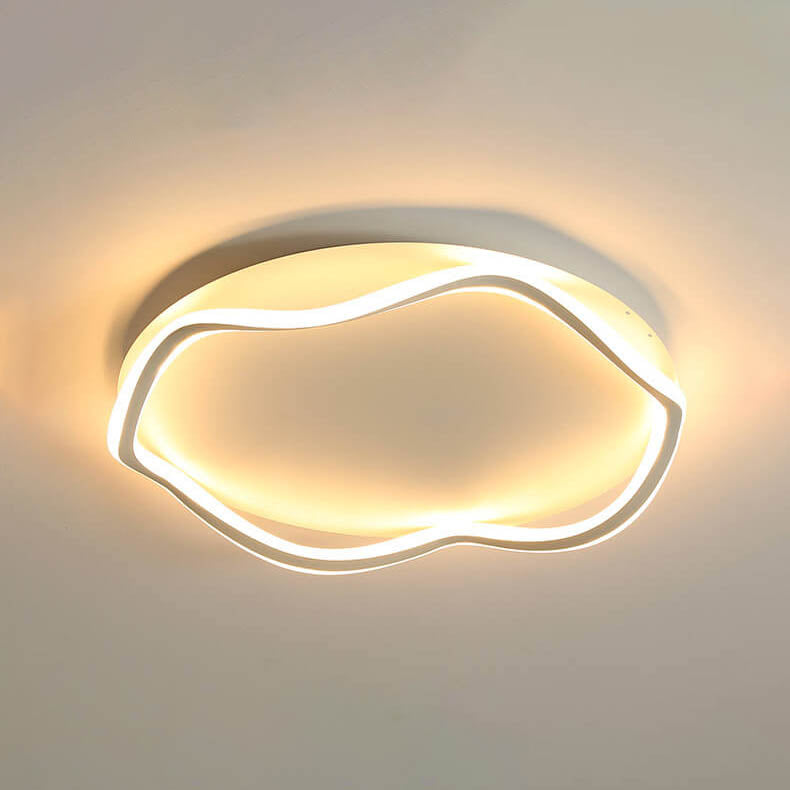Modern Round Floral Lace LED Flush Mount Ceiling Light