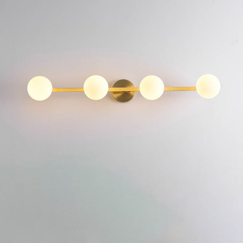 Modern Copper Glass Globe 3/4 Light Mirror Front Light
