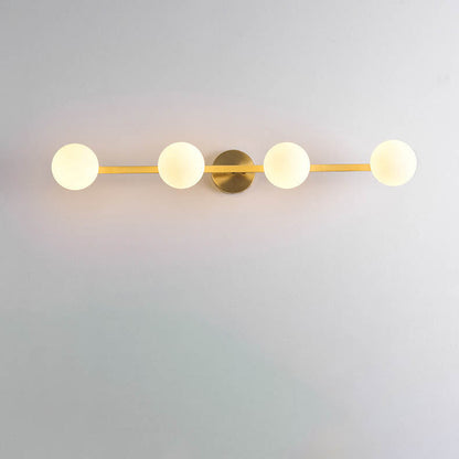 Modern Copper Glass Globe 3/4 Light Mirror Front Light