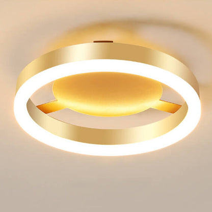 Modern Creative Square Round LED Semi-Flush Mount Ceiling Light