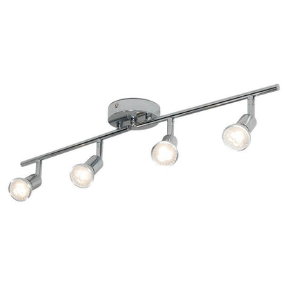 Simple Iron 4-Light Track Adjustable Spotlight Flush Mount Ceiling Light