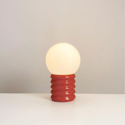 Vintage Orange Solid Glass 1-Light Table Lamp