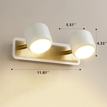 مصباح حائطي أمامي بمرآة LED بتصميم أسطواني عصري 