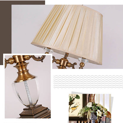 European Light Luxury Zinc Alloy Crystal 1-Light Table Lamp
