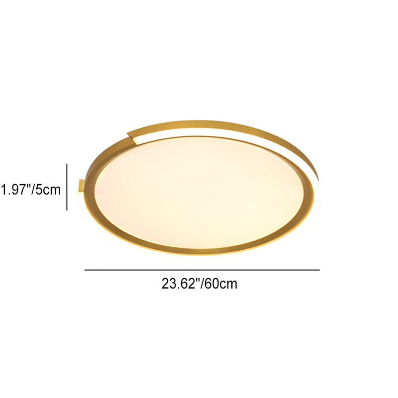Modern Minimalist Disc Iron Acrylic Aluminum LED Flush Mount Ceiling Light