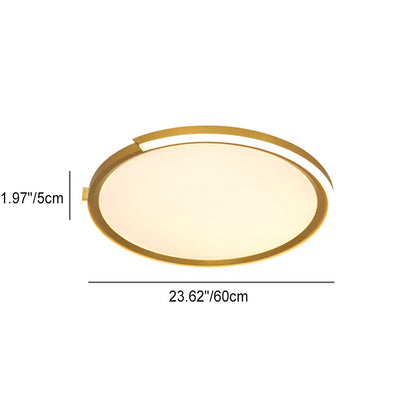 Modern Minimalist Disc Iron Acrylic Aluminum LED Flush Mount Ceiling Light