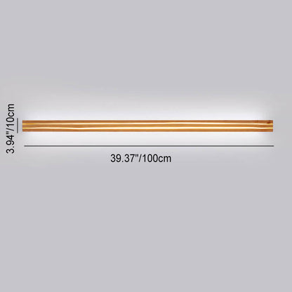 مصباح حائط LED خشبي خطي حديث على طريقة وابي سابي اليابانية 