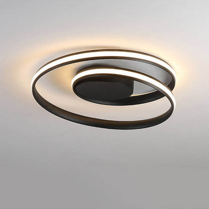 Modern Creative Circle Aluminum 1-Light LED Flush Mount Ceiling Light