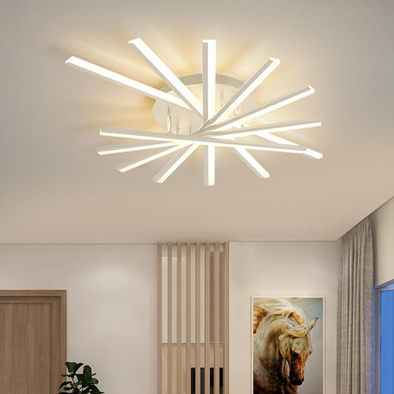 Nordic Creative Line 1灯 LED セミフラッシュマウントシーリングライト