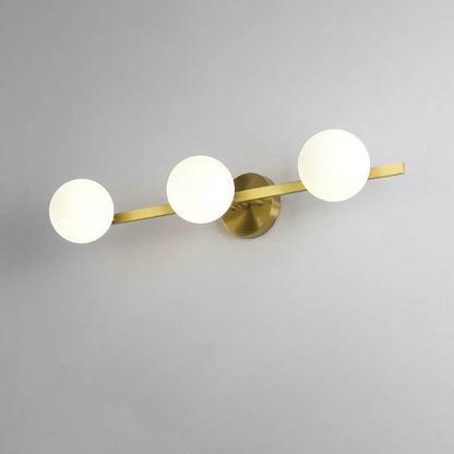 Modern Copper Glass Globe 3/4 Light Mirror Front Light
