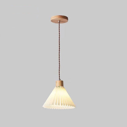 Nordic Minimalist Pleated Shade 1-Light Pendant Light