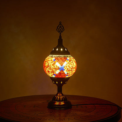 Vintage Turkish Stained Enamel Iron 1-Light Table Lamp