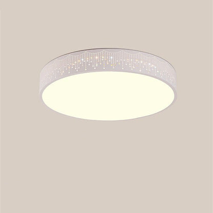 Modern Creative Meteor Round Children's Iron Acrylic LED Flush Mount Light