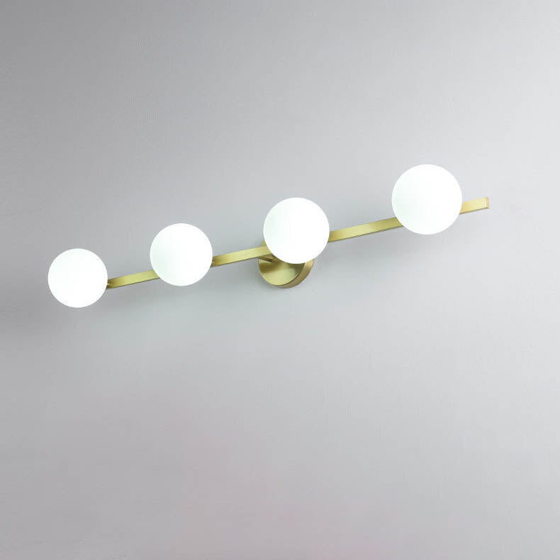 Modern Copper Glass Globe 3/4 Light Mirror Front Light