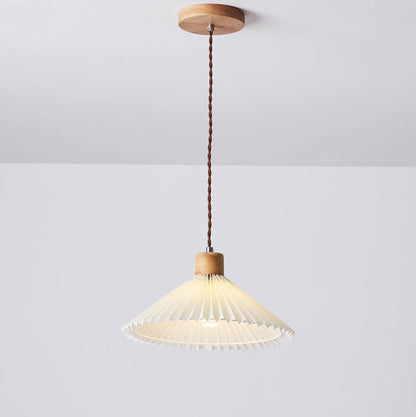 Nordic Minimalist Pleated Shade 1-Light Pendant Light