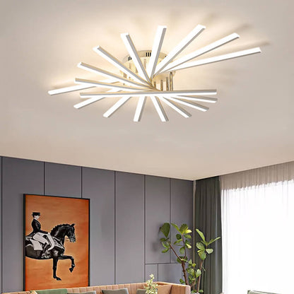 Nordic Creative Line 1灯 LED セミフラッシュマウントシーリングライト