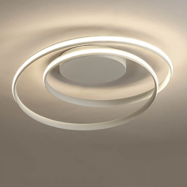 Modern Creative Circle Aluminum 1-Light LED Flush Mount Ceiling Light