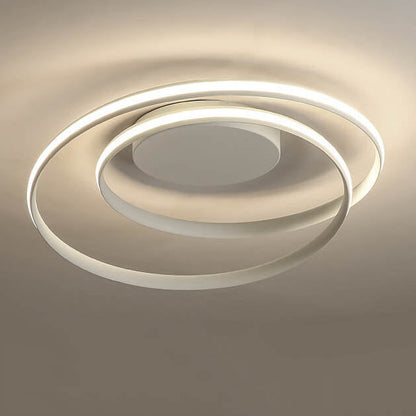 Modern Creative Circle Aluminum 1-Light LED Flush Mount Ceiling Light