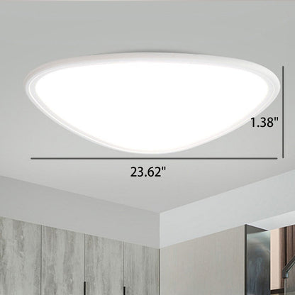 Modern Minimalist Aluminum Acrylic Round Triangle LED Flush Mount Ceiling Light