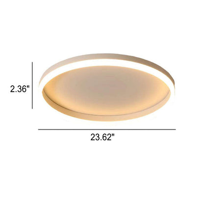 Nordic Minimalist Circle Ring Iron Acrylic LED Flush Mount Ceiling Light