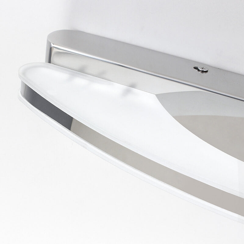 Modern Acrylic Lampshade Waterproof Curved LED Mirror Front Light Wall Sconce Lamp