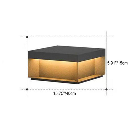 Modern Simple Glass Cuboid Decoration LED Outdoor Light