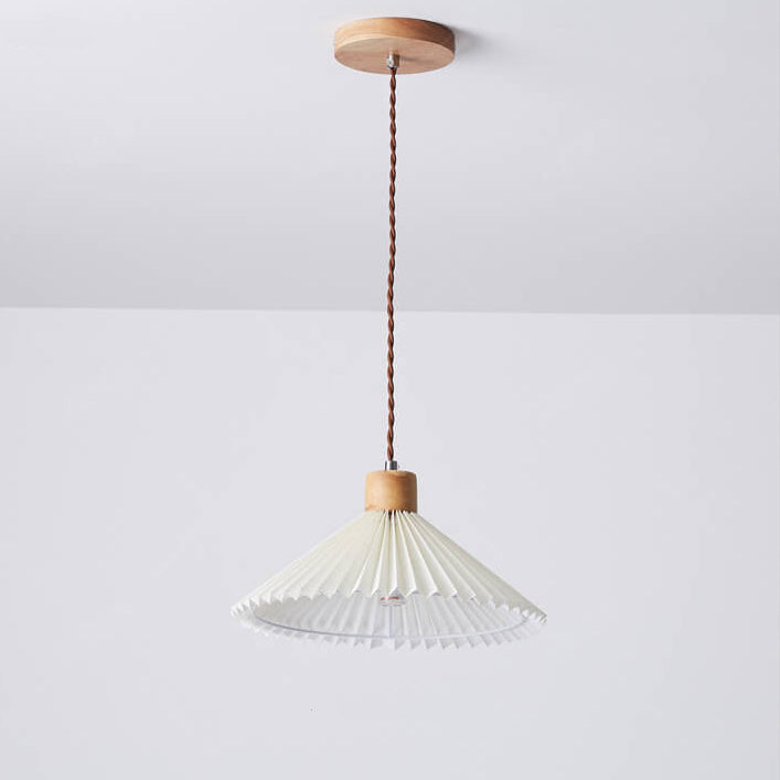 Nordic Minimalist Pleated Shade 1-Light Pendant Light
