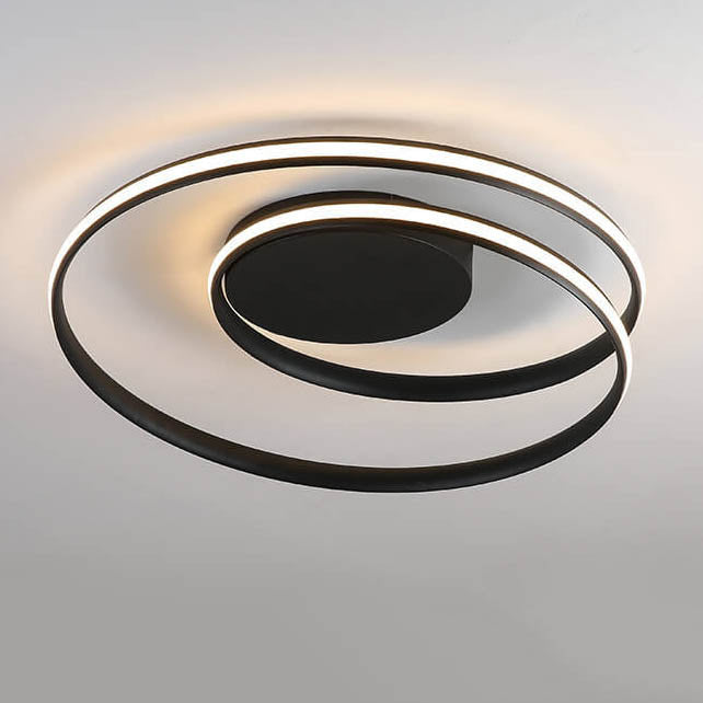 Modern Creative Circle Aluminum 1-Light LED Flush Mount Ceiling Light