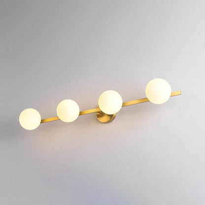 Modern Copper Glass Globe 3/4 Light Mirror Front Light