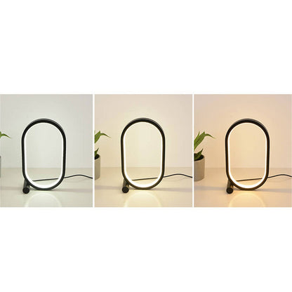 Creative Simple Oval USB LED Night Light Table Lamp